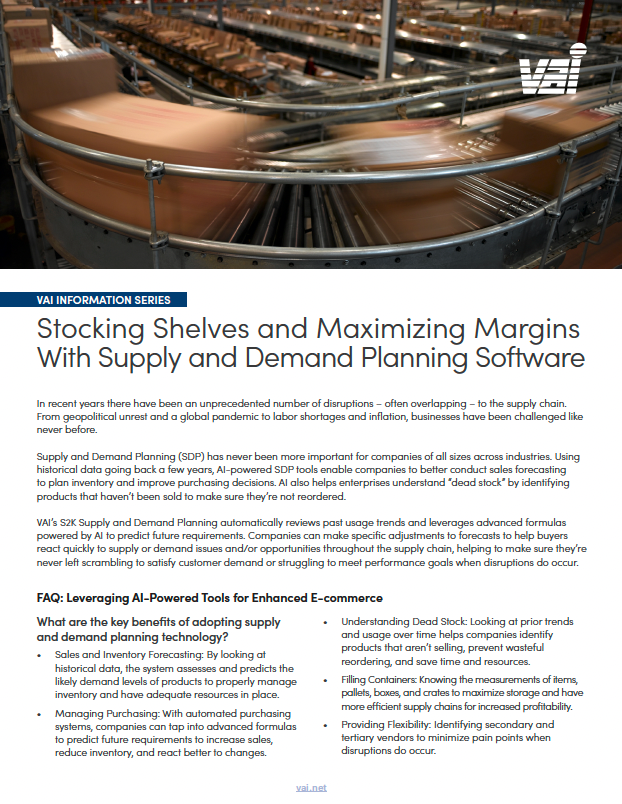 Stocking Shelves and Maximizing Margins With Supply and Demand Planning Software